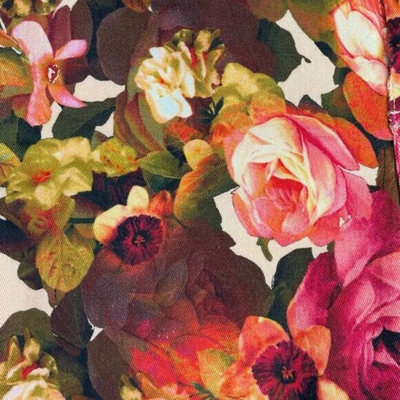 7 FOR ALL MANKIND Skinny Ankle Leg Pant Sz 26 Floral Print Multicolor - Picture 5 of 9